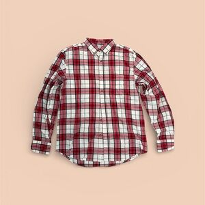 Old Navy Red and White Checkered Men's Shirt
